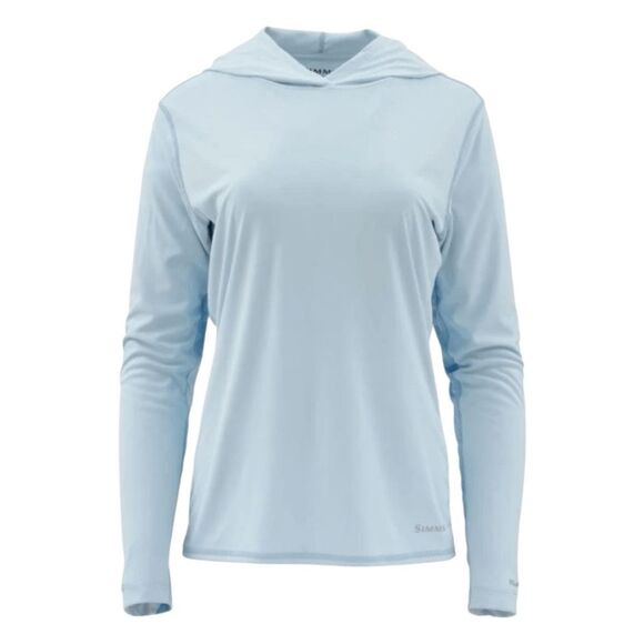 Simms Solarflex Long-Sleeve Performance Hoodie Blue Chill Print XL - Picture 2 of 9